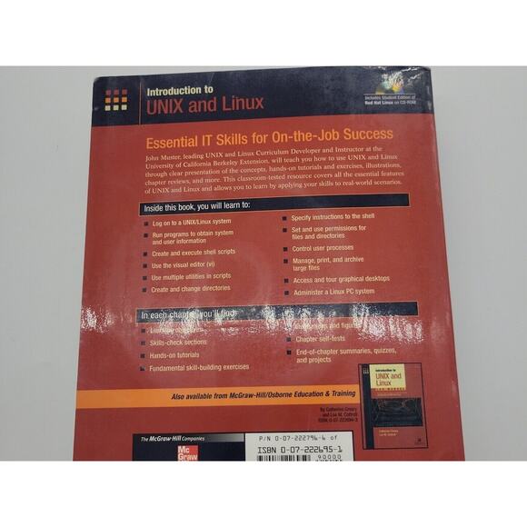 Introduction to Unix and Linux [With CDROM] by John Muster CDs Included textbook - Picture 7 of 11